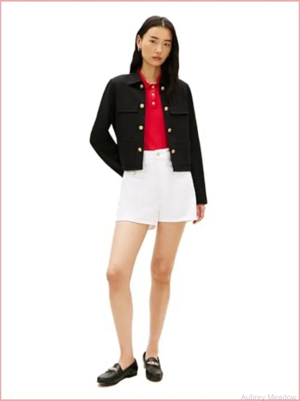 Open Front Blazer Long Sleeve Button Down Jacket